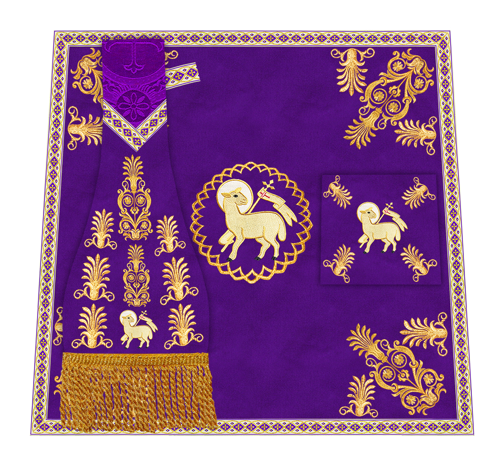 Borromean Chasuble Vestment With Detailed Braids and Trims