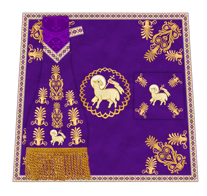 Borromean Chasuble Vestment With Detailed Braids and Trims