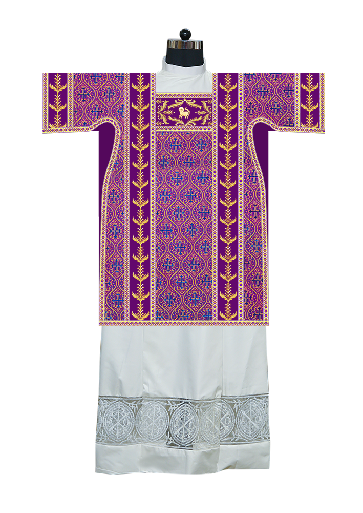 Tunicle Vestment with Braided Embroidery