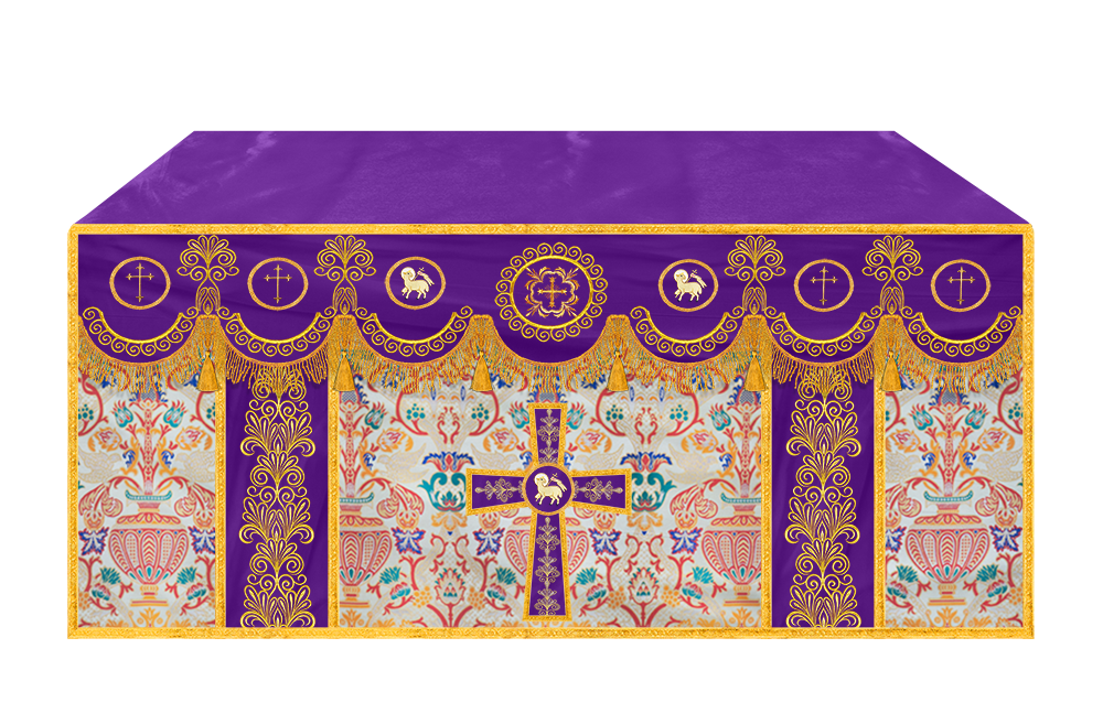 Coronation Tapestry Church Altar Cloth with Trims