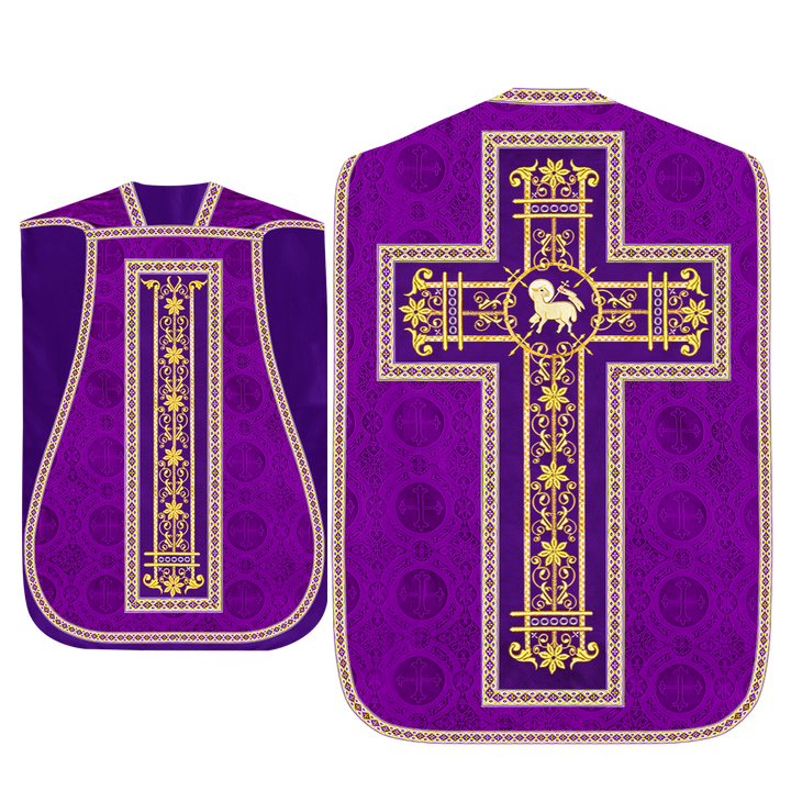 Set of Four Catholic Roman Chasuble with Spiritual Motif