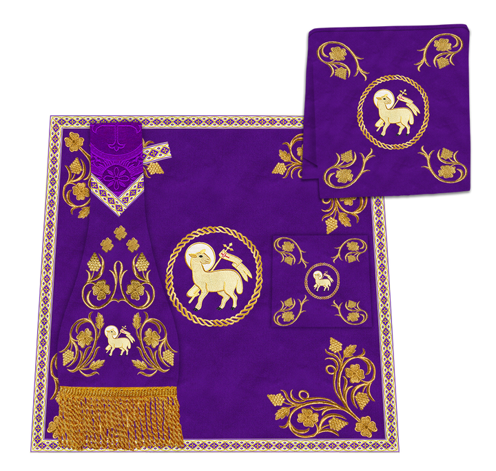 Embroidered Gothic Chasuble Adorned With Grapes Design