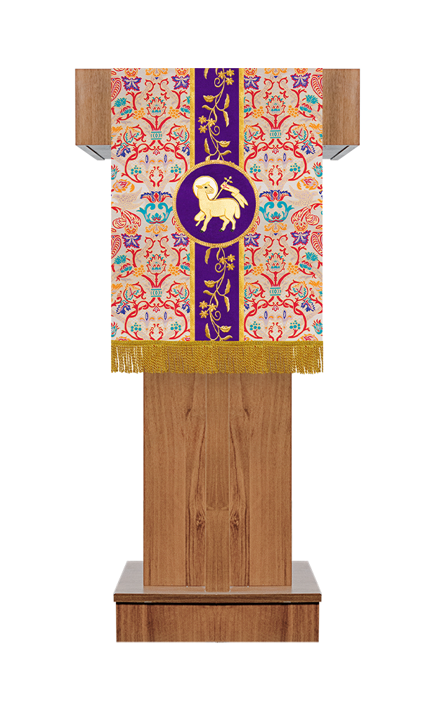 Tapestry Pulpit/Lectern with Floral Embroidery