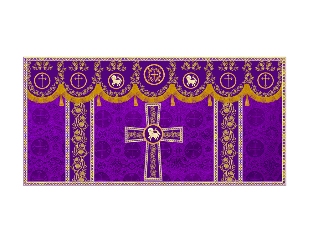 Altar Parament with Grapes Embroidered Trims