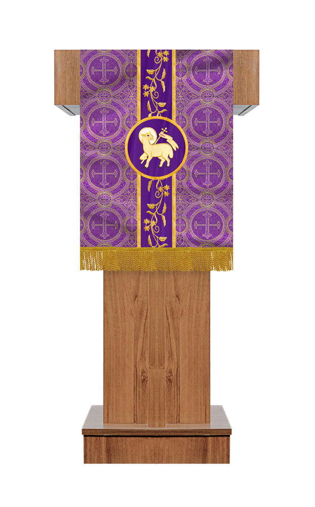 Pulpit/Lectern with Adorned Floral Trim