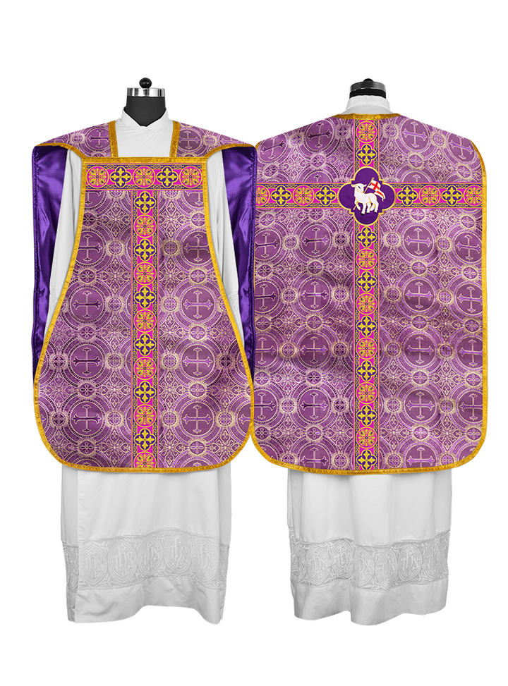 Fiddleback romano con ribetes trenzados tejidos 