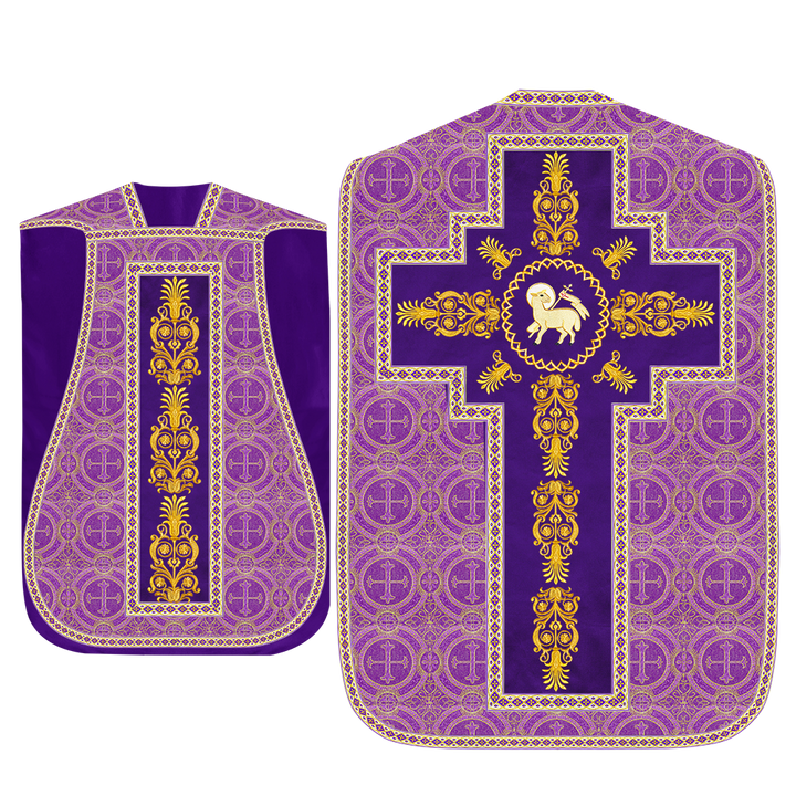 Roman Chasuble Vestments Adorned With Trims