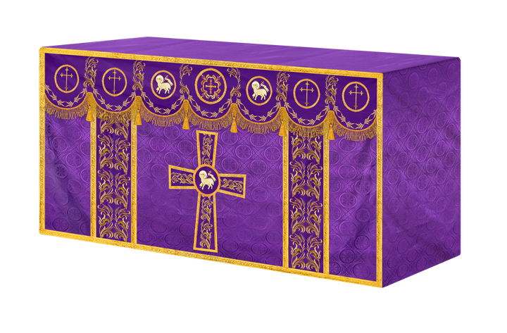 Church Altar Cloth with Refined Embroidery and Motif