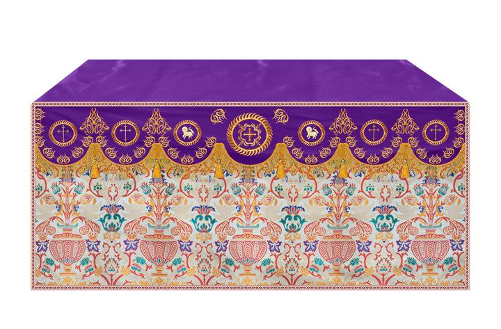 Tapestry Altar Cloth with Embroidered Motif