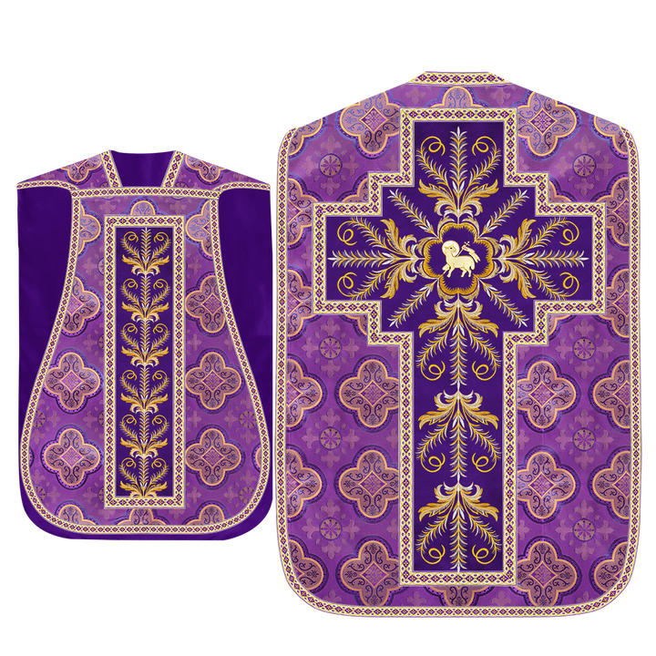 Roman Chasuble Vestment With Detailed Orphrey