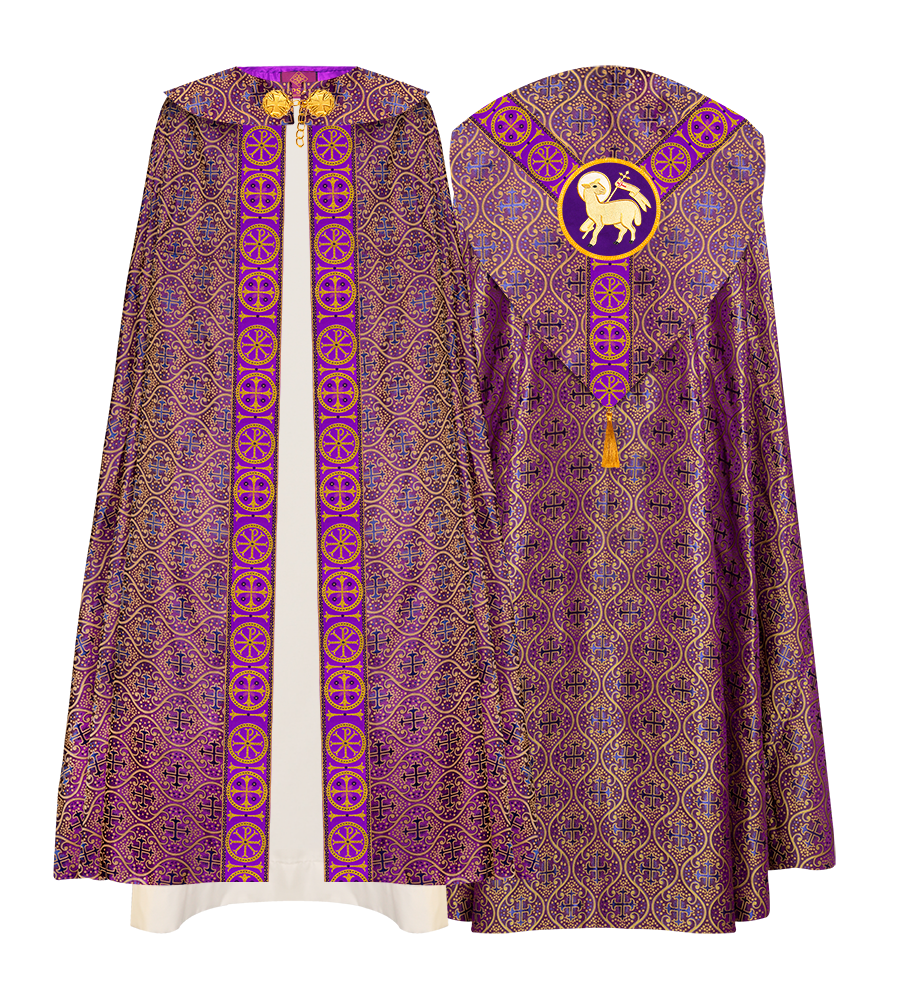 Gothic Cope Vestment with Y Type Embroidered Motif