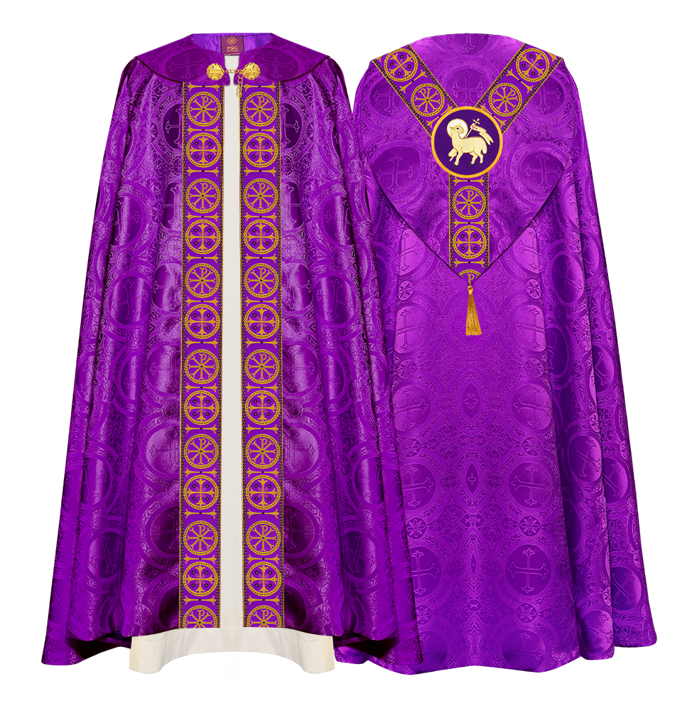 Gothic Cope Vestment with Y Type Embroidered Motif