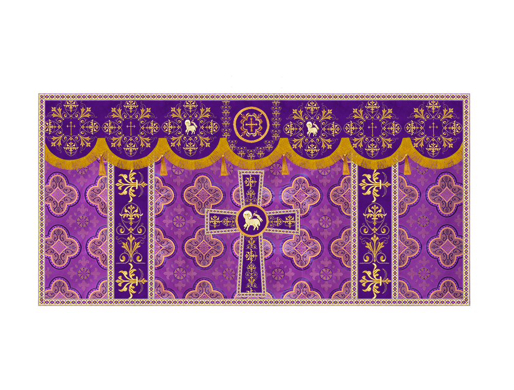 Altar Cloth with Spiritual Motif and Trims