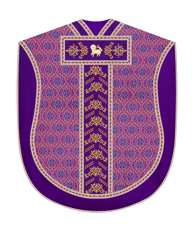 Borromean Chasuble Vestment Adorned With Colour Braids and Trims