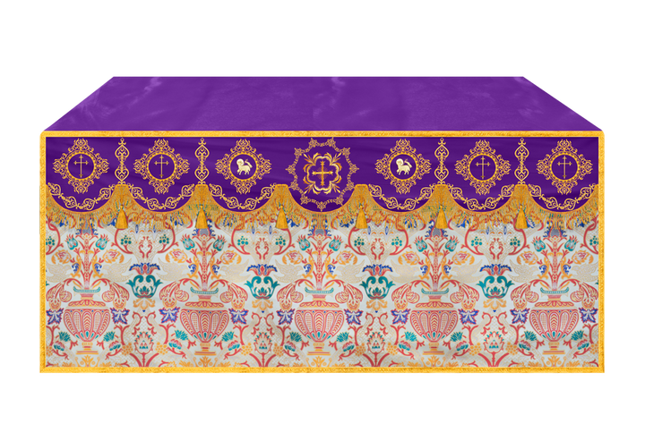 Embroidered Tapestry Altar Cloth with Spiritual Motif