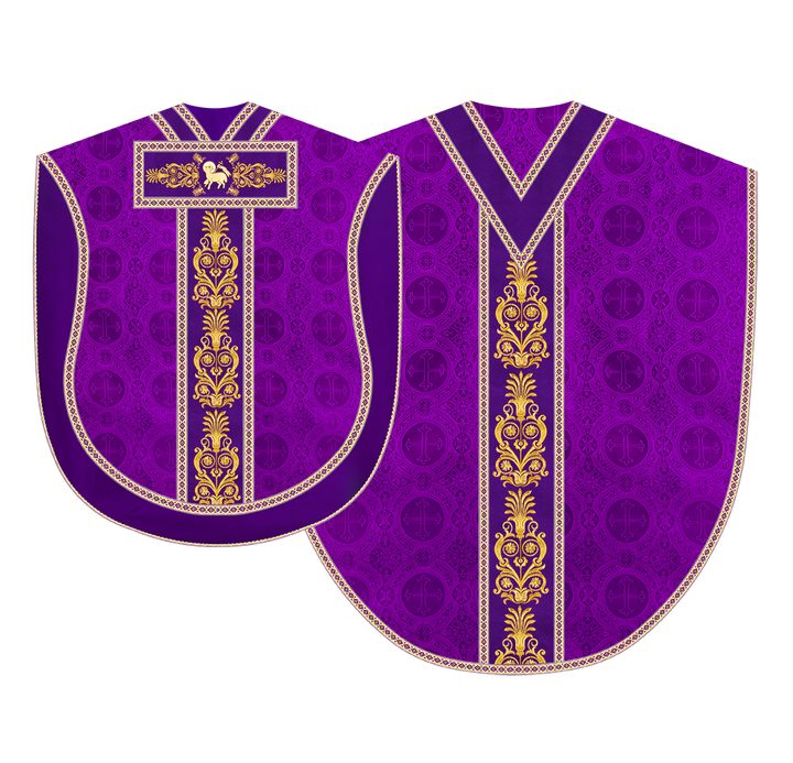 Borromean Chasuble Vestment With Detailed Braids and Trims