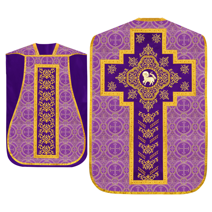 Set of four Roman Chasuble with stole