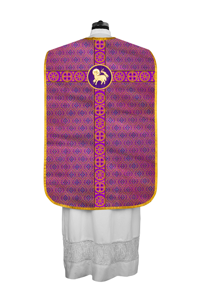 Catholic Roman Chasuble with Ornate Orphrey