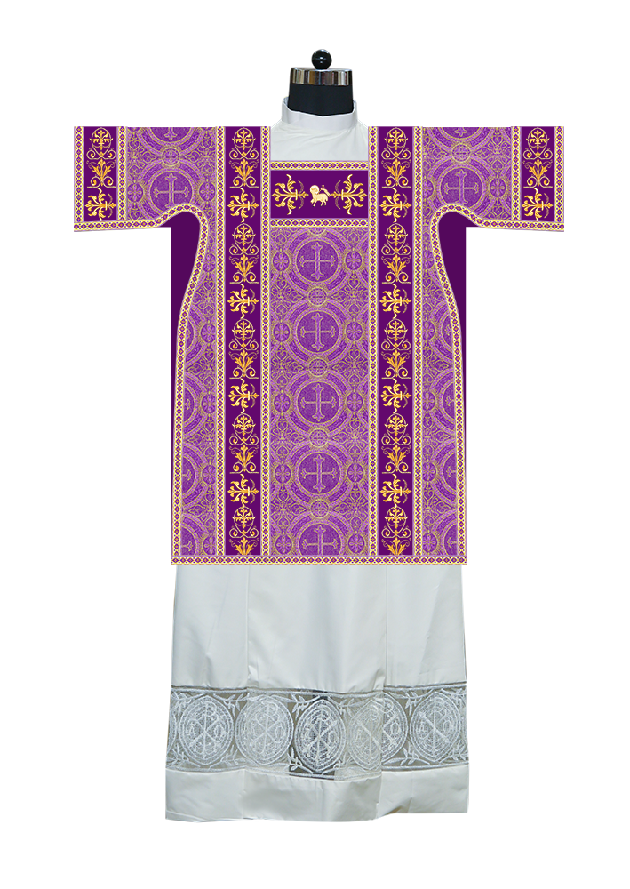 Tunicle Vestment with Ornate Braided Trims
