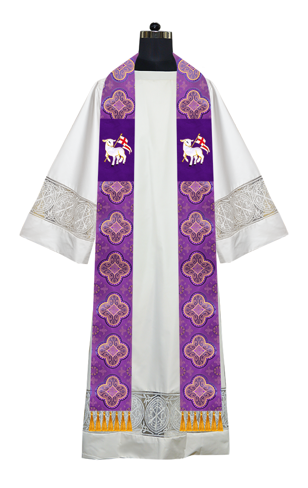 Embroidered Priest Stole with Motif