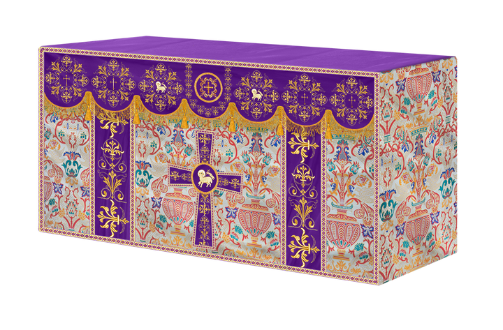 Liturgical Tapestry Altar Cloth with a Fine Embroidered Motif