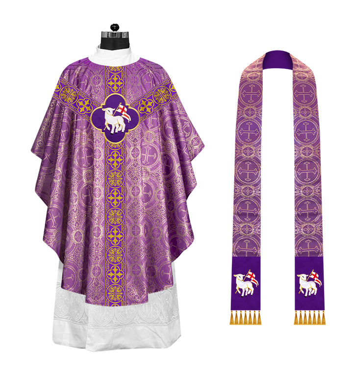 Gothic Chasuble with Ornate Braided Trims