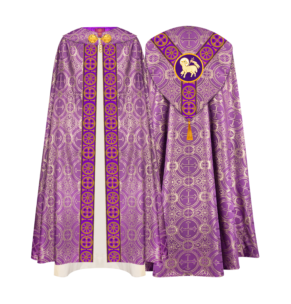 Gothic Cope Vestment with Y Type Embroidered Motif