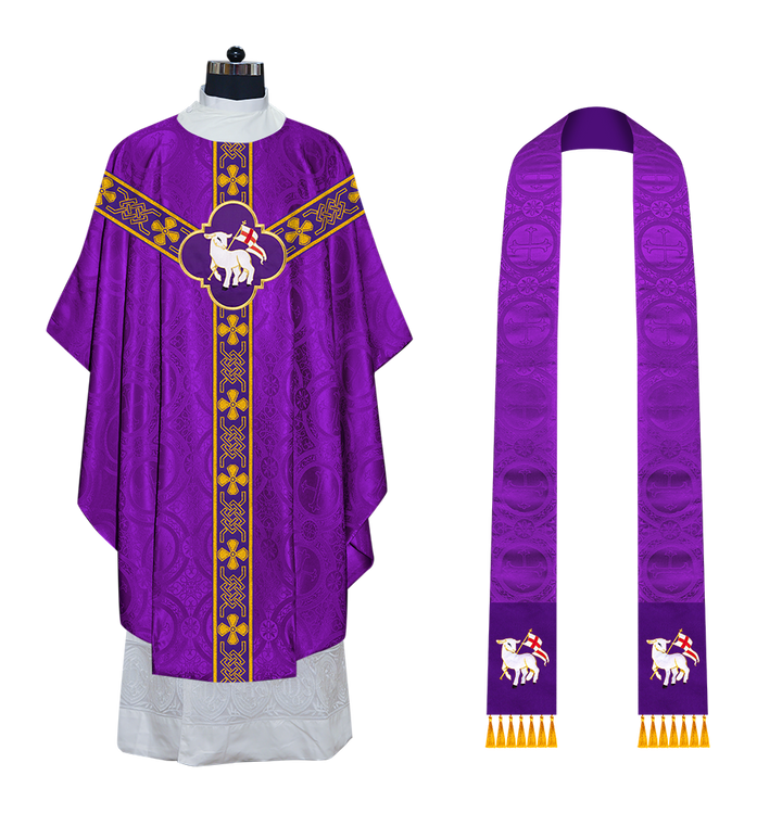 Gothic Chasuble with Motif and Trims