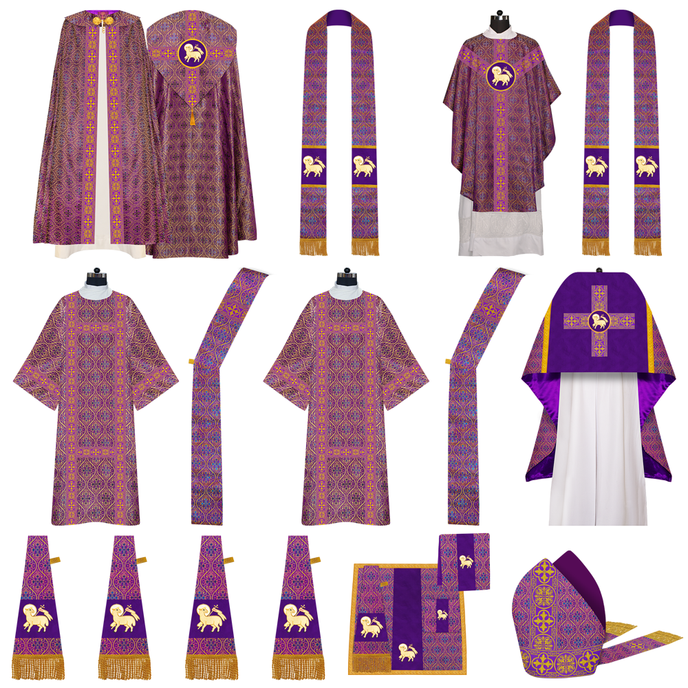 Gothic Highline Mass set with Embroidered Motif and Spiritual Orphrey