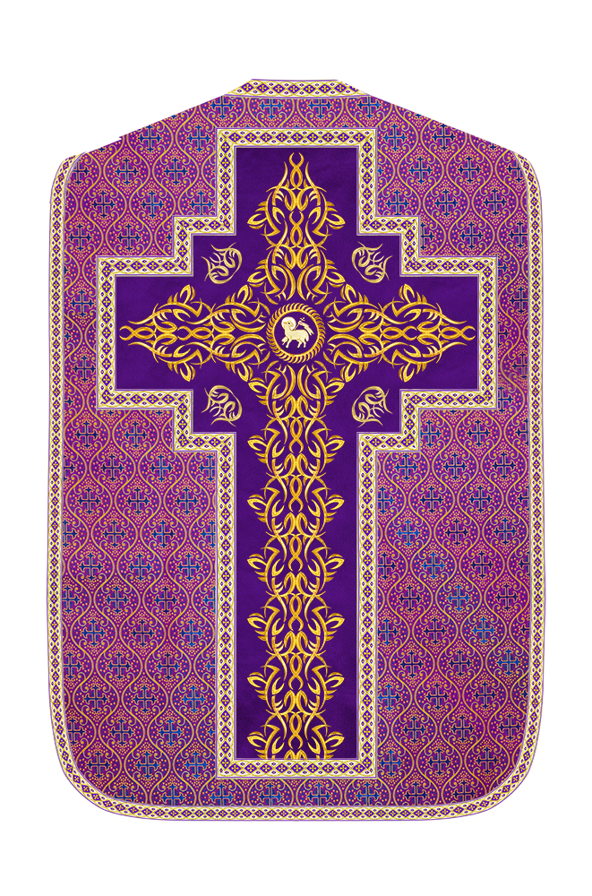 Roman Fiddleback Chasuble With Enhanced Embroidery  & trims