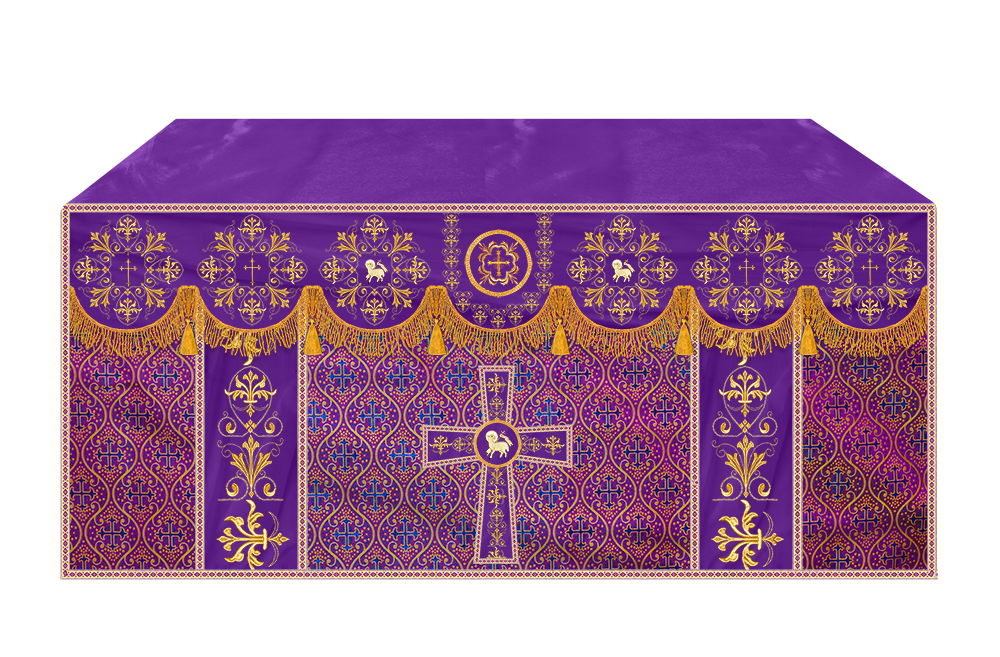Altar Cloth with Spiritual Motif and Trims
