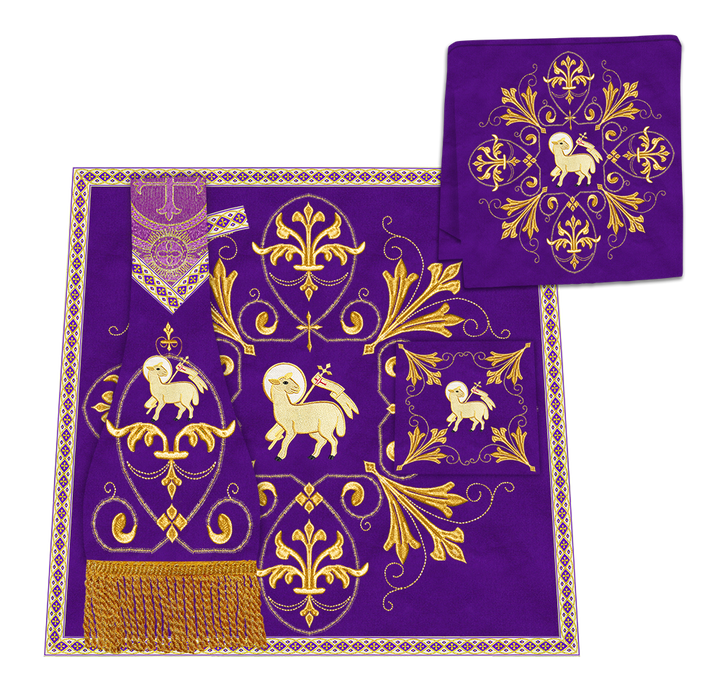 Borromean Chasuble Vestment With Spiritual Motifs and Trims