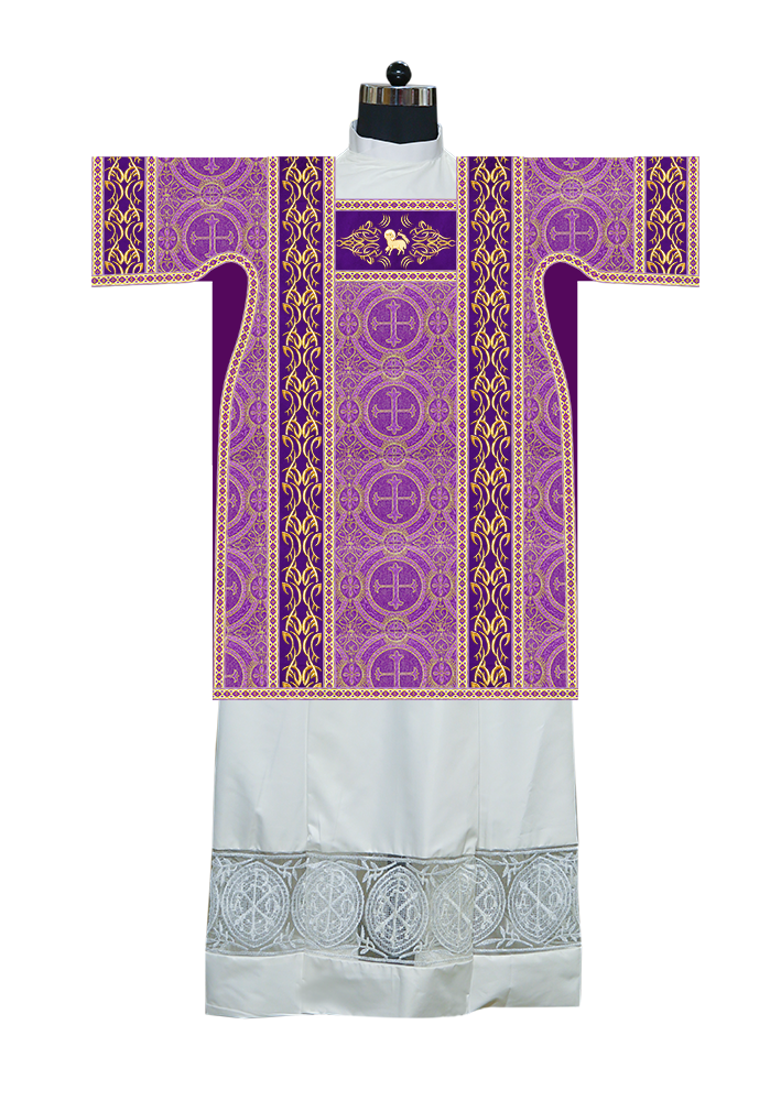 Tunicle Vestment with Embroidered Trims