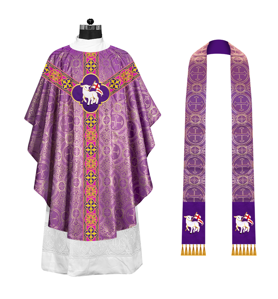 Gothic Chasuble with Cross Braided Trims