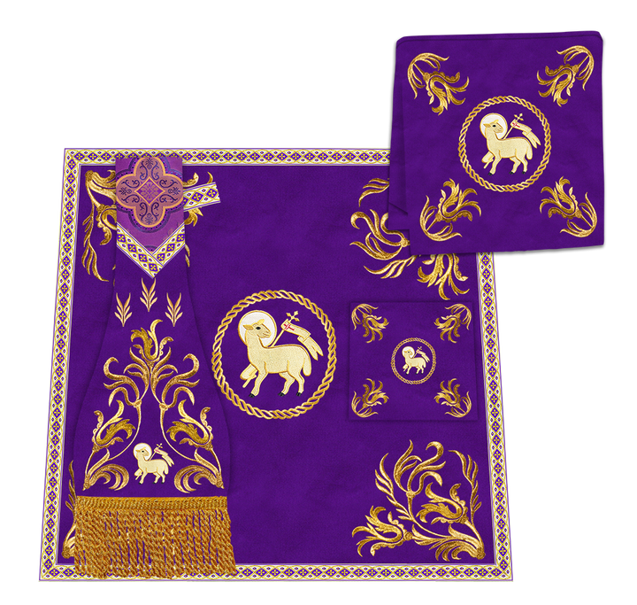 Roman Chasuble Vestment With Woven Braids and Trims