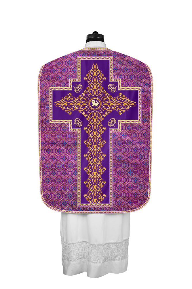 Roman Fiddleback Chasuble With Enhanced Embroidery  & trims