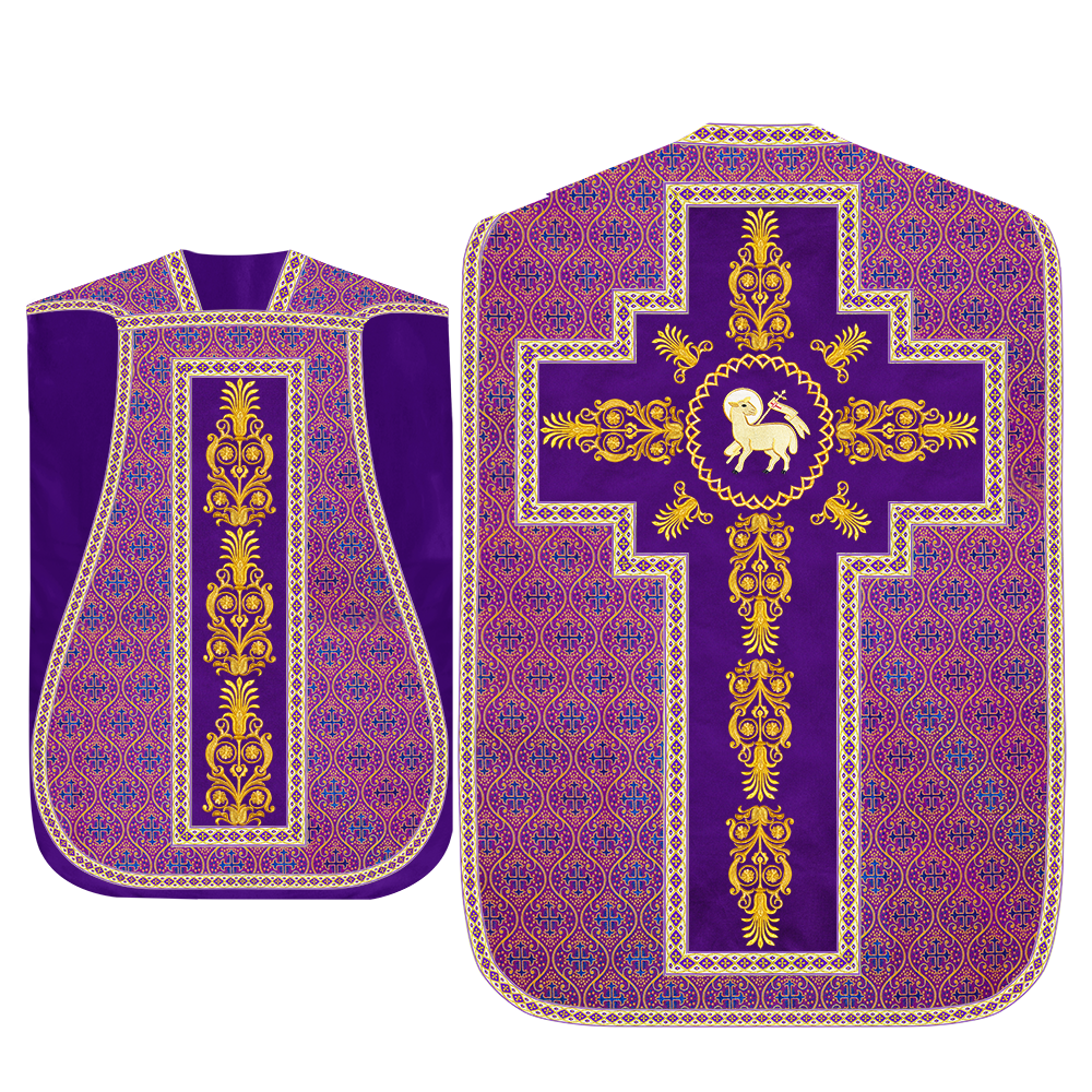 Set of Four Traditional Roman chasuble Vestments