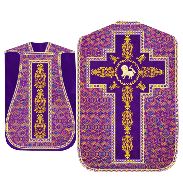 Set of Four Traditional Roman chasuble Vestments