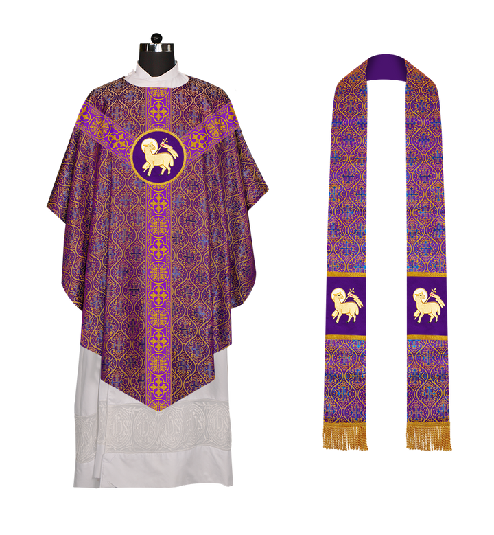 Pugin Style Chasuble with spiritual Motif