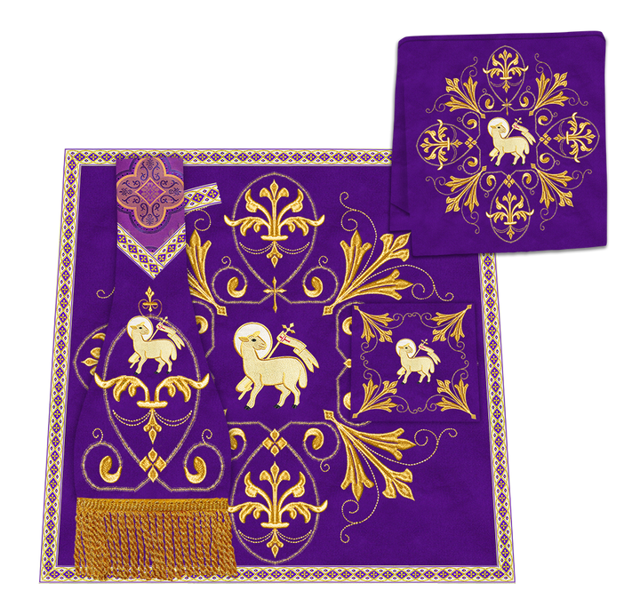 Borromean Chasuble Vestment With Spiritual Motifs and Trims