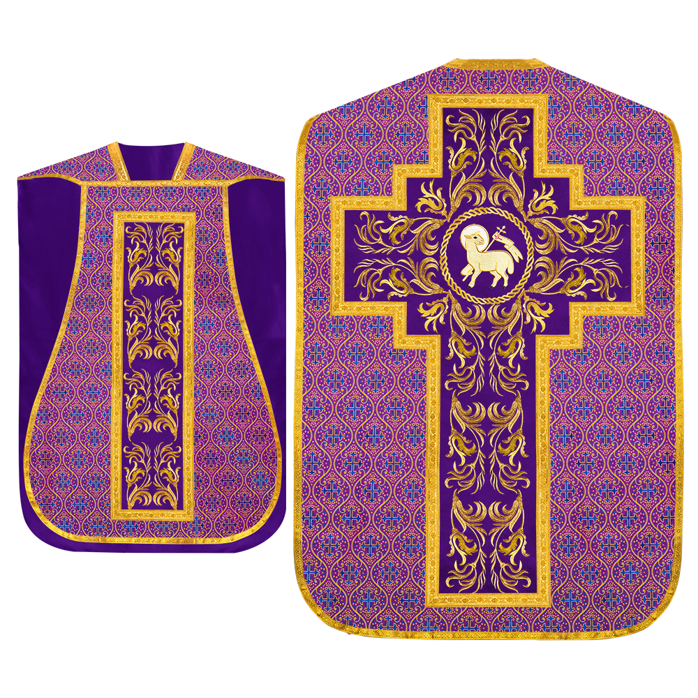 Set of Four Liturgical Roman Chasuble Vestment