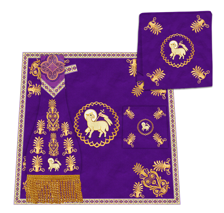 Altar Cloth with Embroidered Motif and Trims