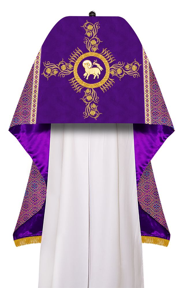 Humeral Veil Vestment with Grapes Embroidered Trims