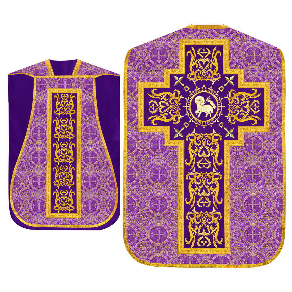 Set of Four Roman Chasuble with matching stole