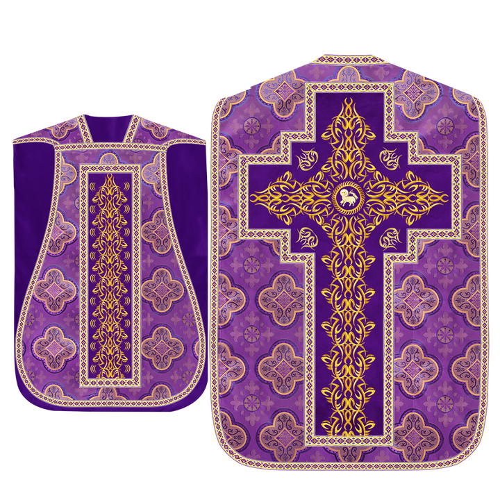 Roman Fiddleback Chasuble With Enhanced Embroidery  & trims