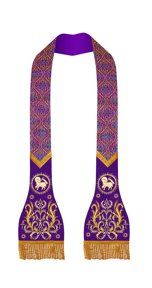 Catholic Stole with embroidery motif