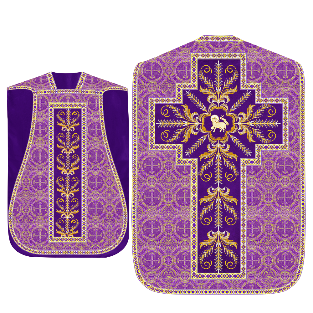 Roman Chasuble Vestment With Detailed Orphrey