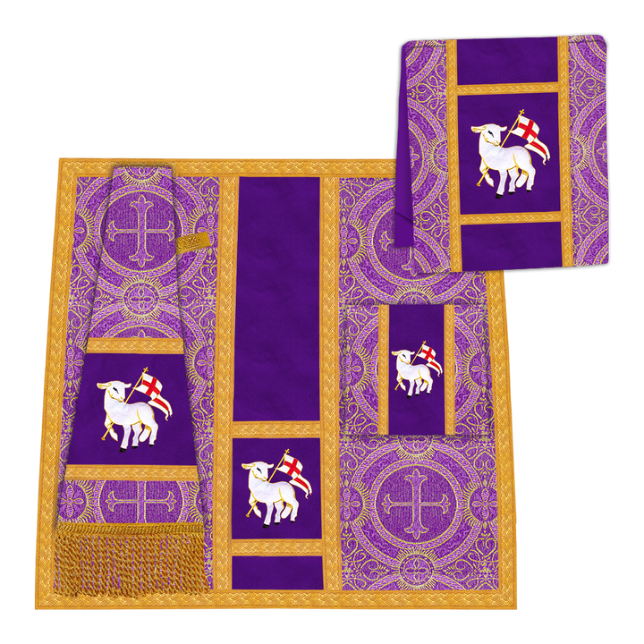 Vestimentas de casulla romana con orfebrería trenzada 