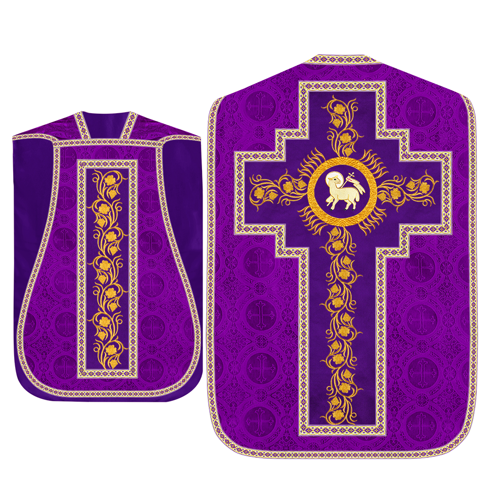 Set of Four Grapes Embroidery Roman Chasuble Vestments