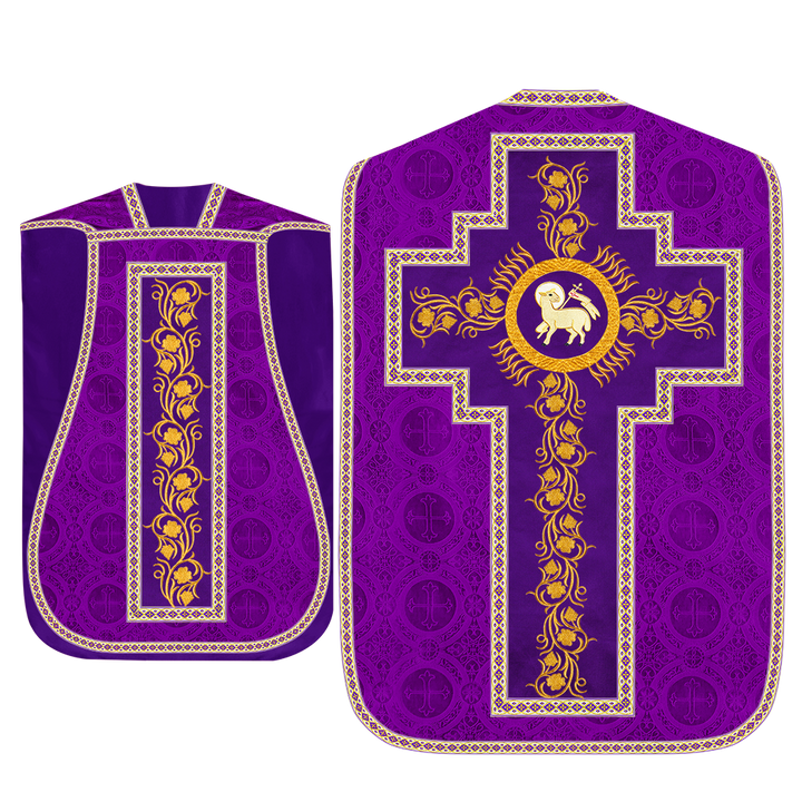 Set of Four Grapes Embroidery Roman Chasuble Vestments